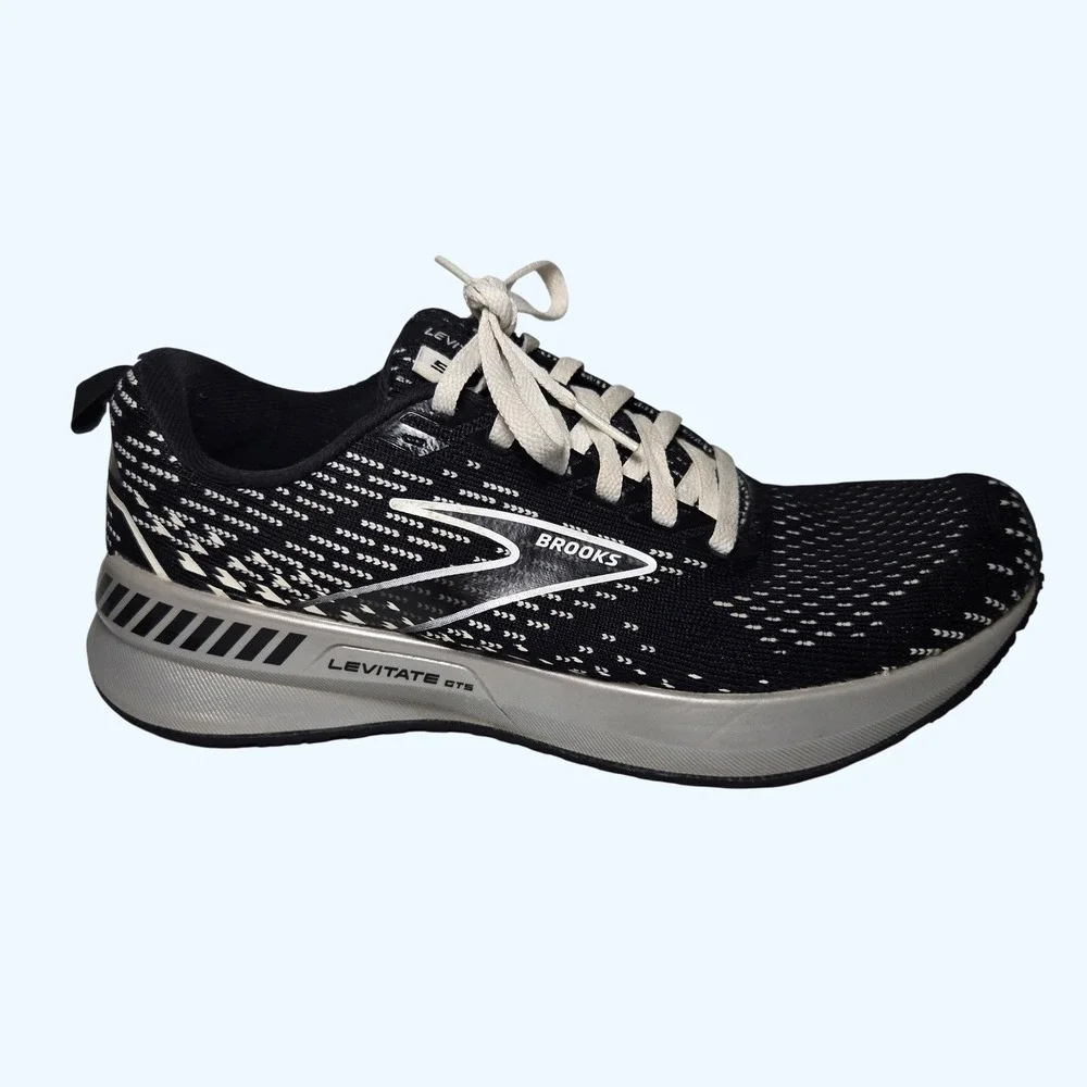 Brooks Levitate GTS 5 Womens Running Shoes Black White 1203581B090 Size 7